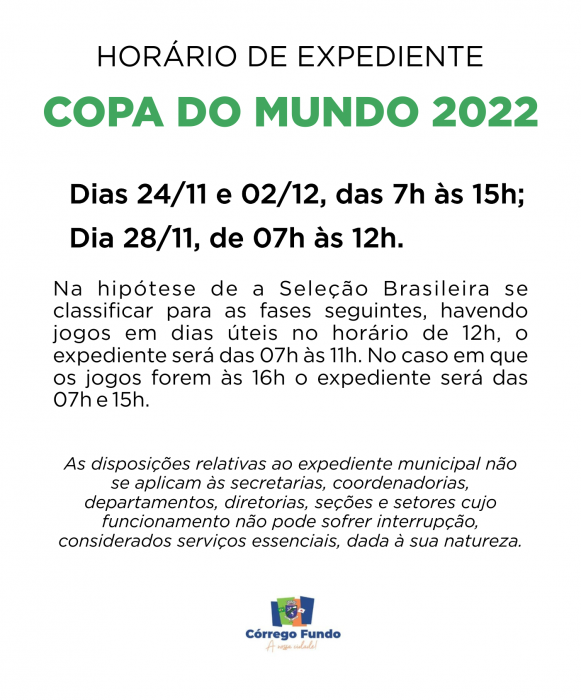 Horário de funcionamento do CRF-RJ durante a COPA DO MUNDO FIFA DE 2022 -  CRF-RJ