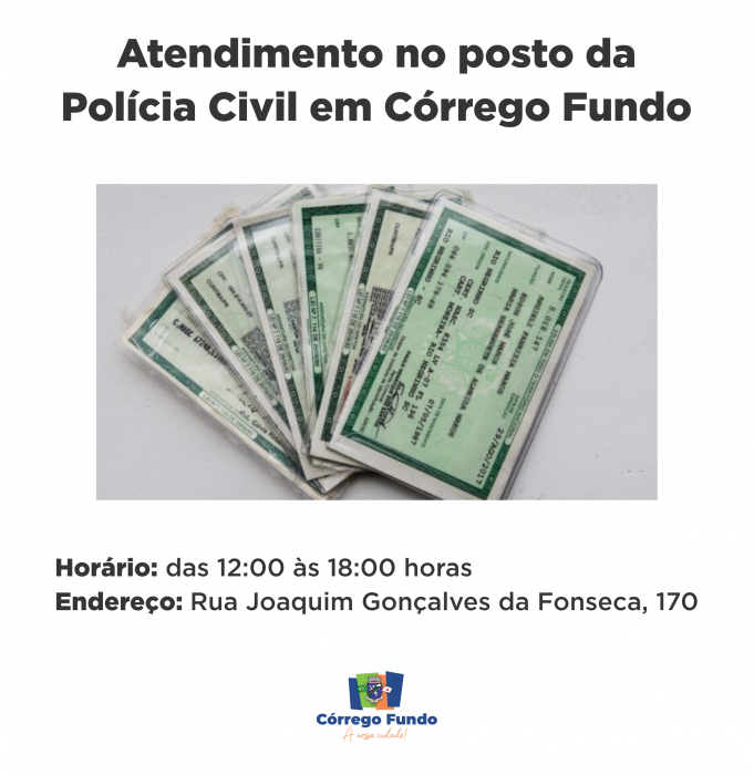 Atendimento para confecção de carteira de identidade em postos do